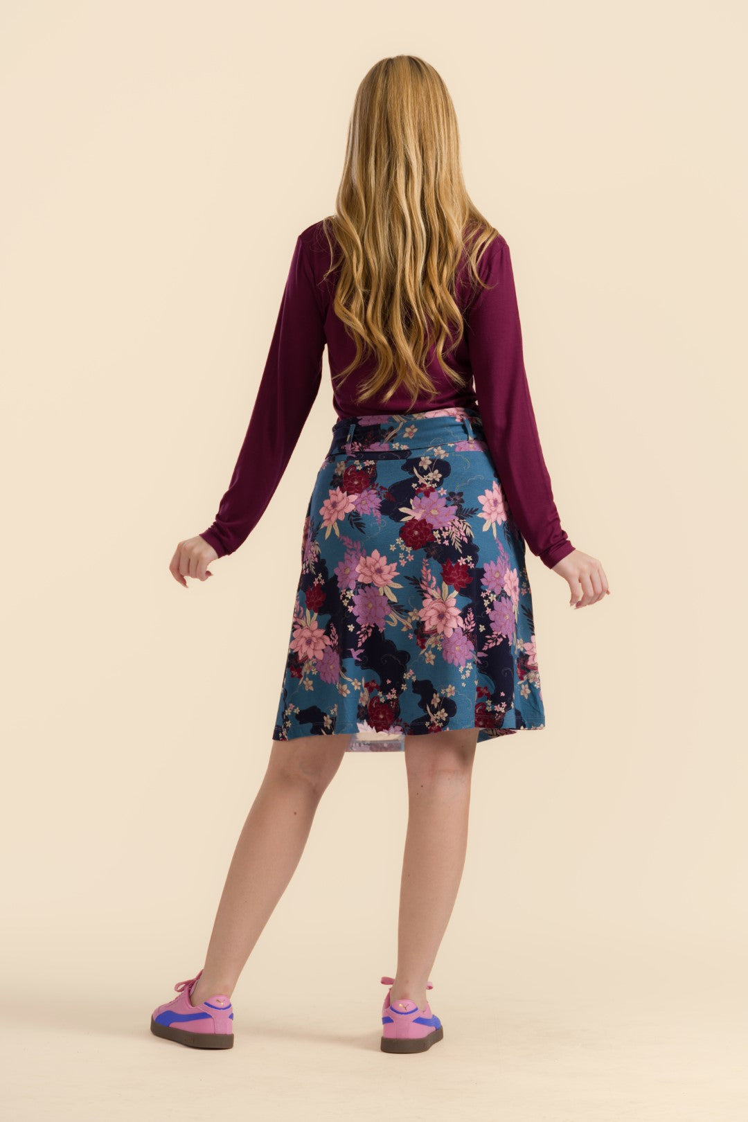 Lalamour Rock "Demi" blau/rosa gemustert