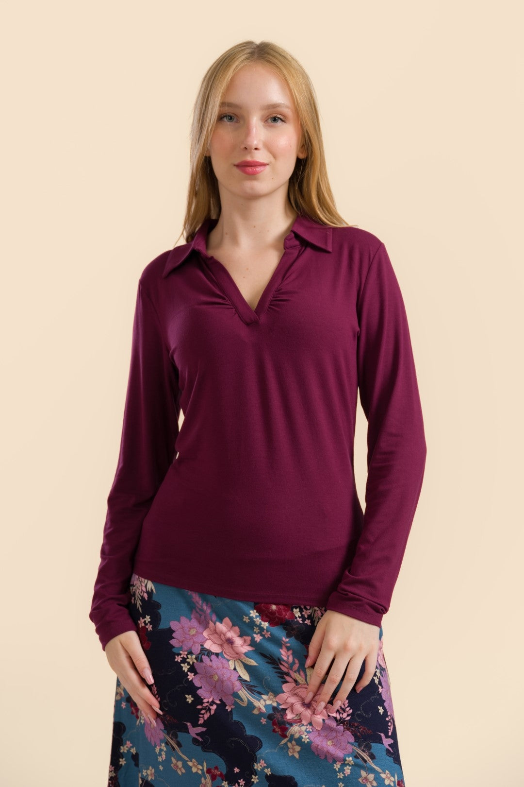 Lalamour Bluse "Suzy" bordeaux