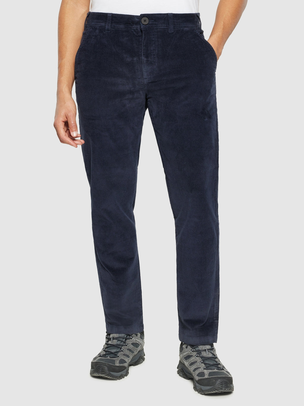 Knowledge Cotton Cordhose blau