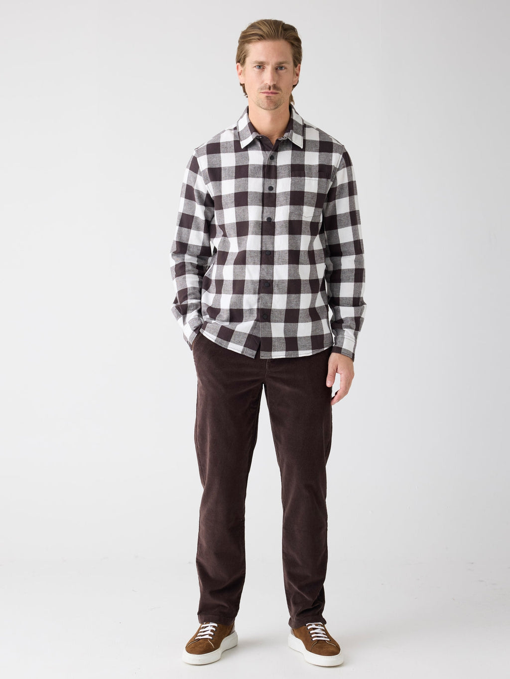Knowledge Cotton Cordhose braun
