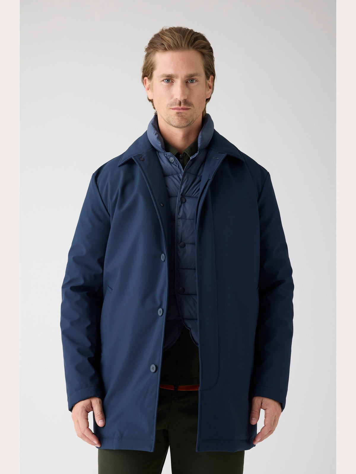 Knowledge Cotton Winterparka blau