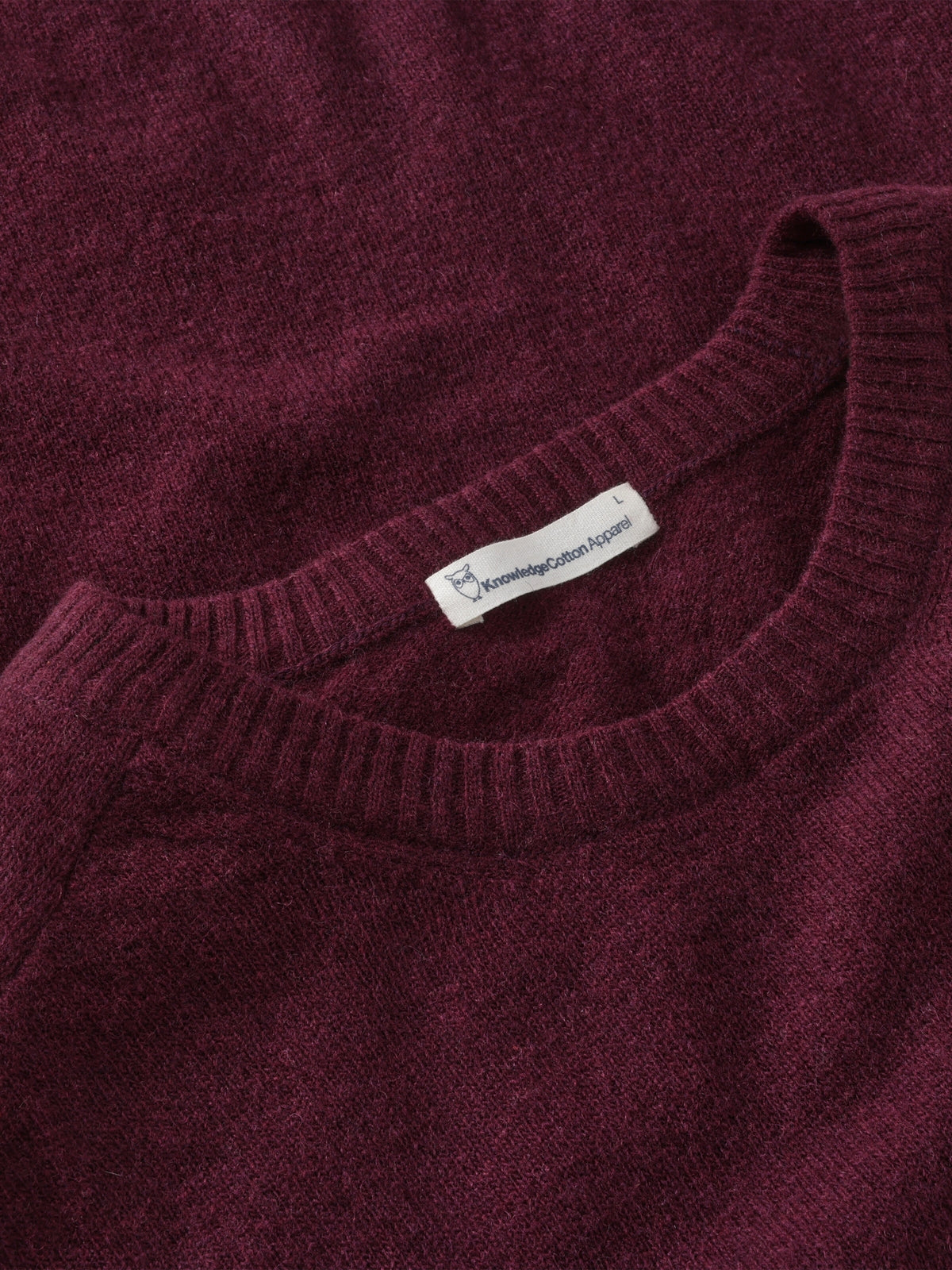 Knowledge Cotton Wollepullover beere
