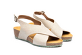 Zouri Sandale "Mermaid Linen" creme/ weiß