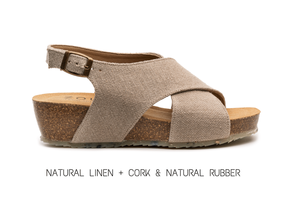 Zouri Sandale "Mermaid Linen" creme/ weiß