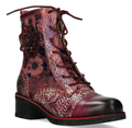 Laura Vita Stiefelette "Racheleo" rot/geblühmt