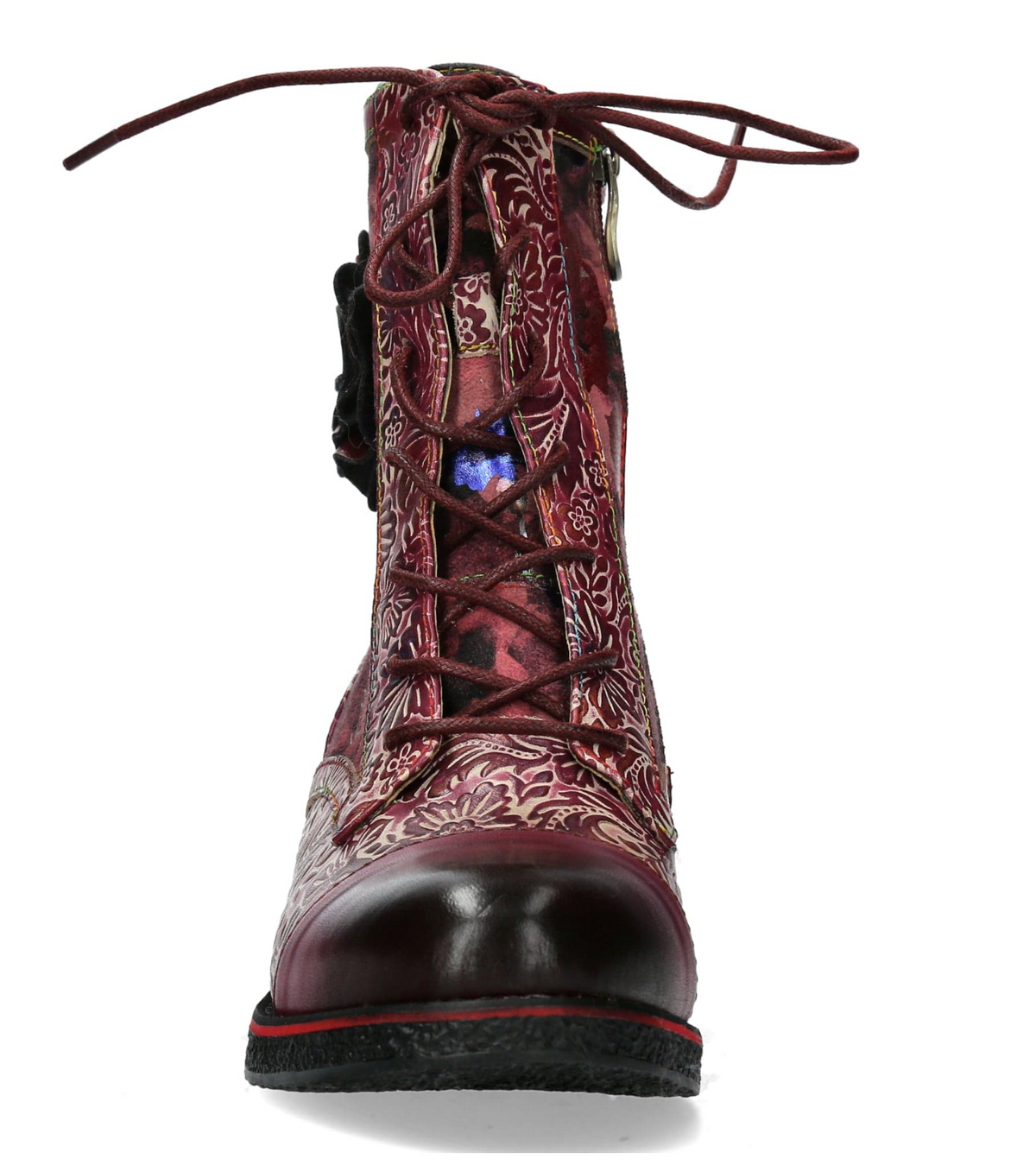 Laura Vita Stiefelette "Racheleo" rot/geblühmt