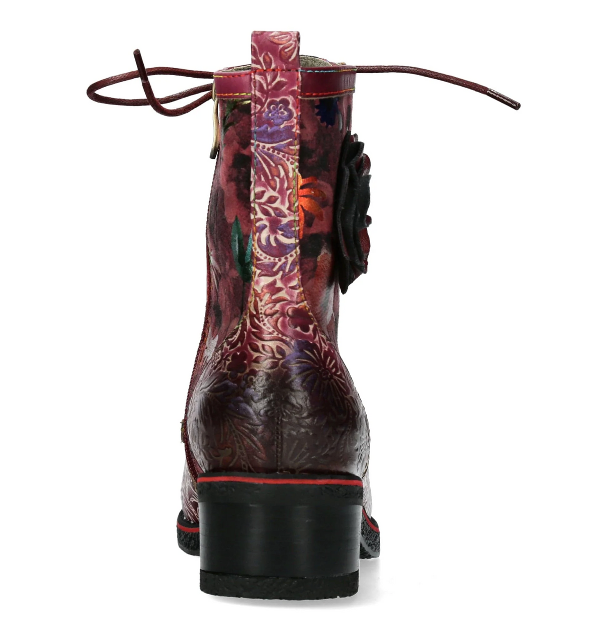 Laura Vita Stiefelette "Racheleo" rot/geblühmt