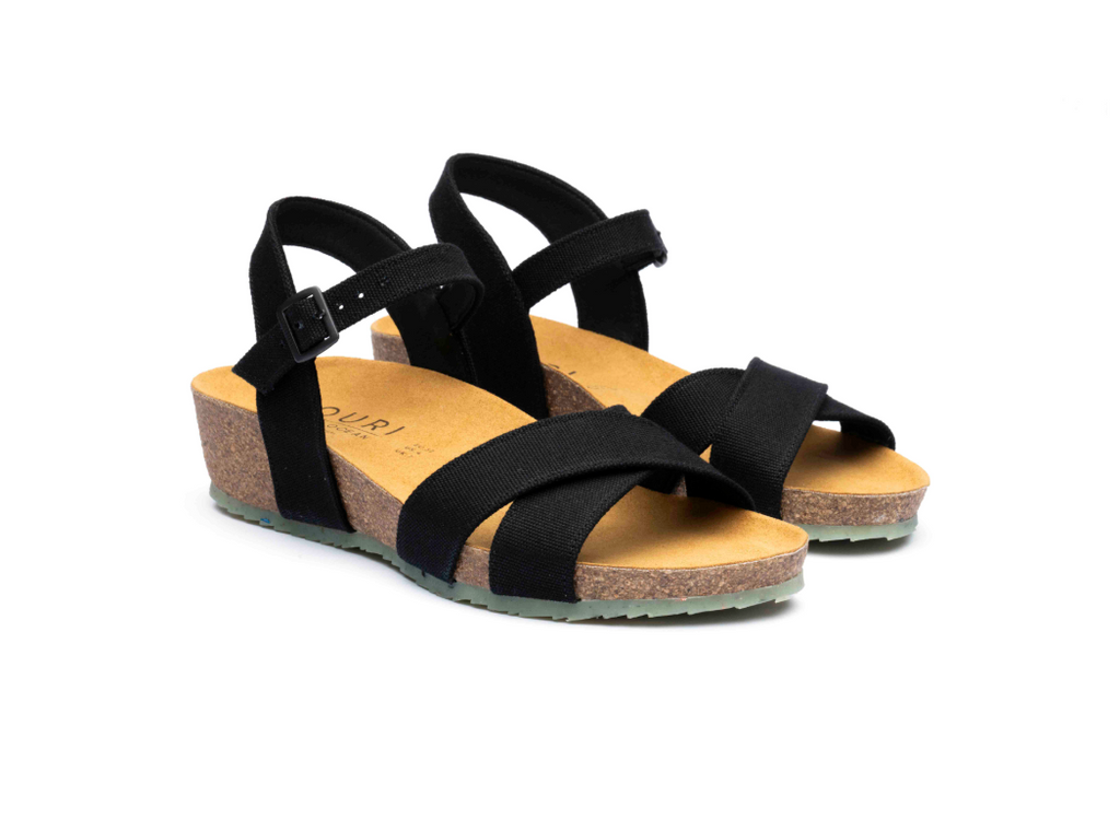 Zouri Sandale "Nature Black" schwarz
