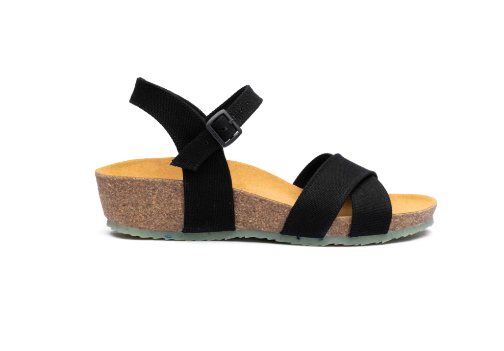 Zouri Sandale "Nature Black" schwarz