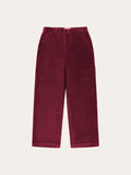 Knowledge Cotton Apparel Cord-Hose "Bora" weinrot