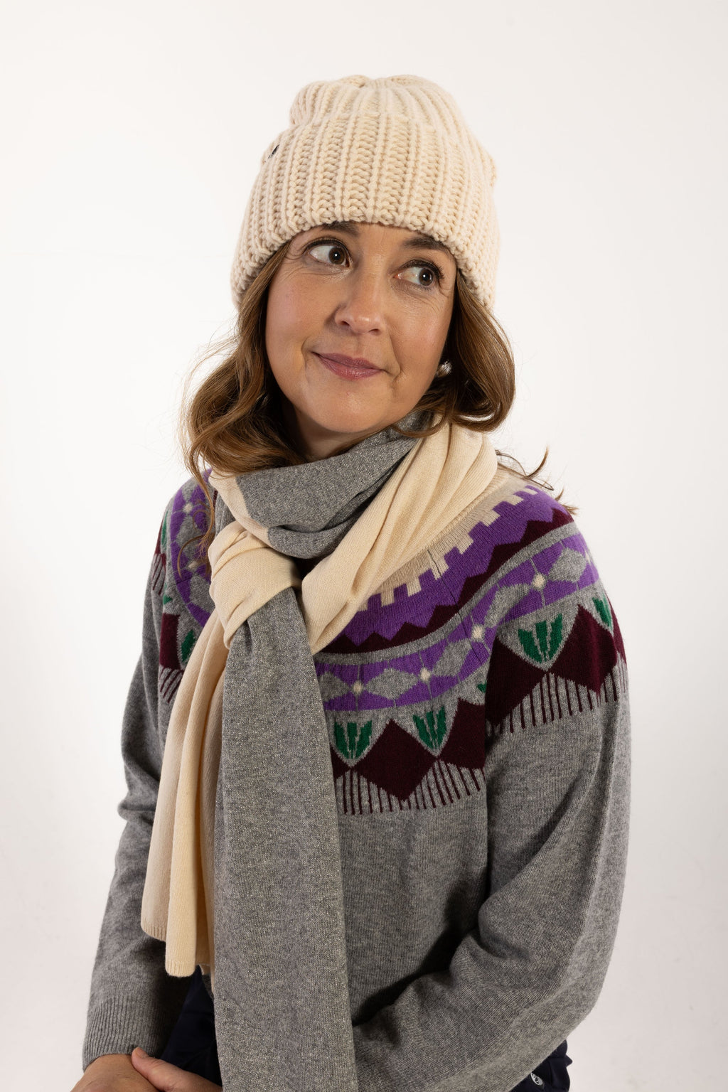 Danefae Schal "Danebundle" beige/grau