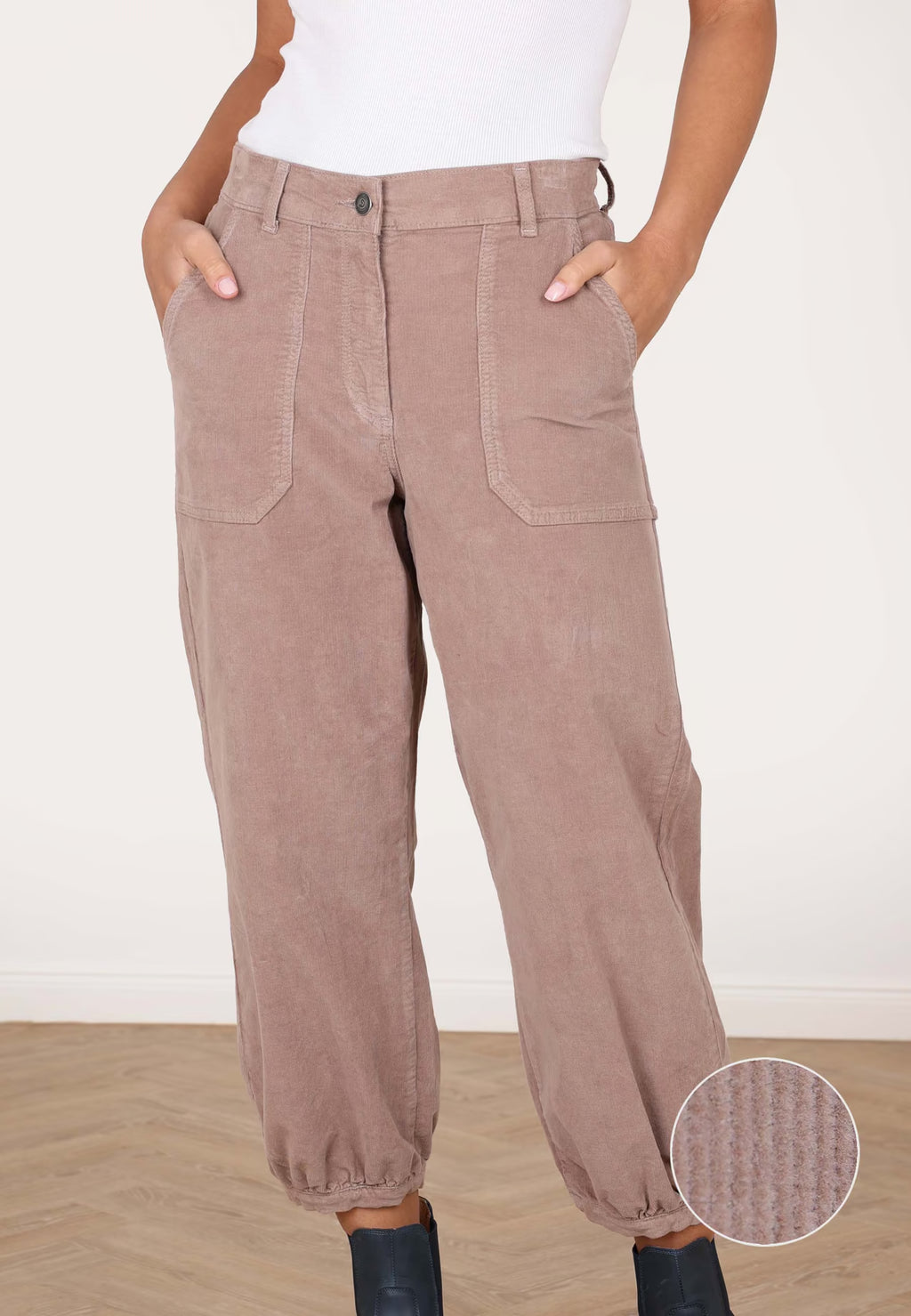 Deerberg Cordhose "Diertje" beige / braun