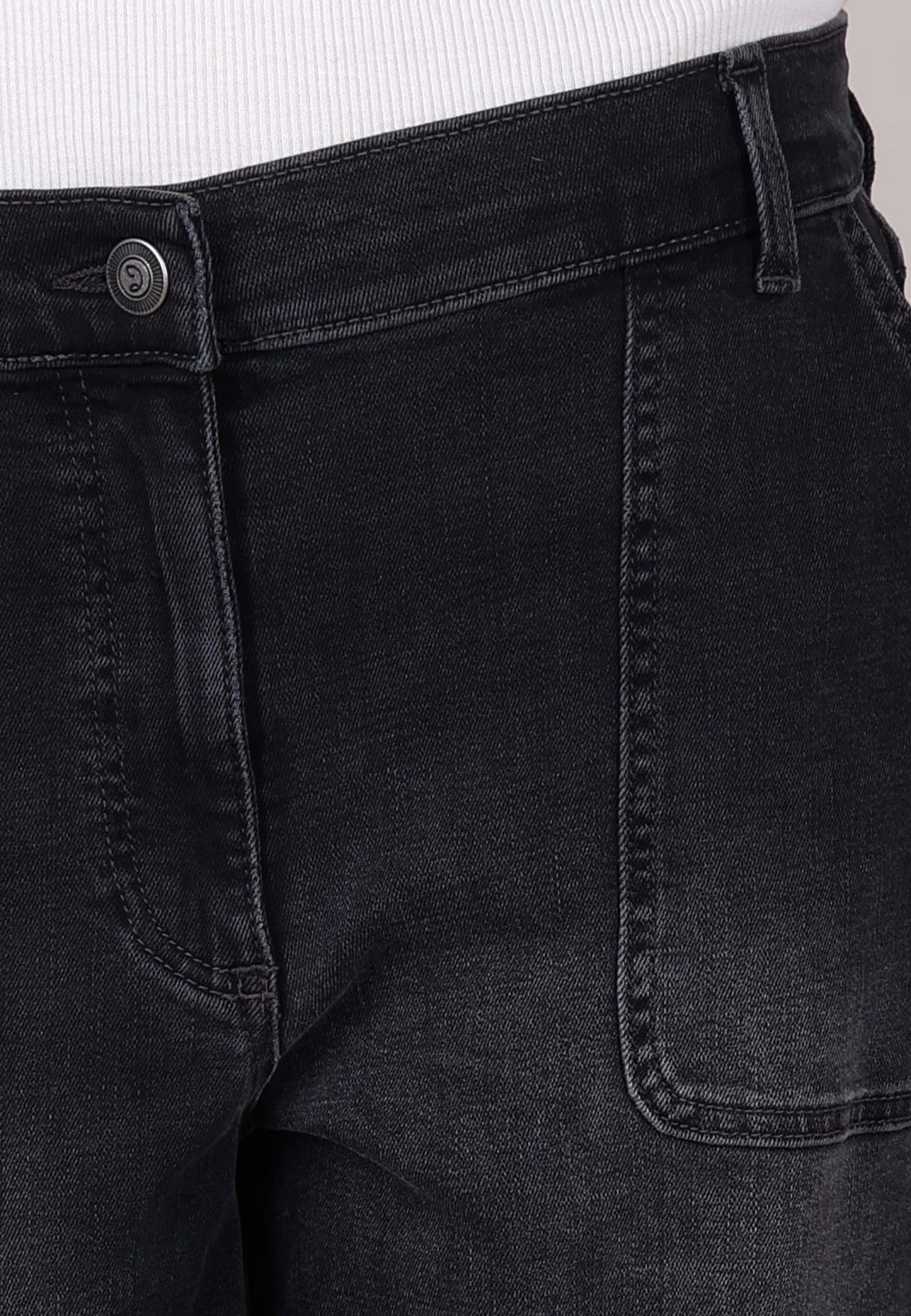 Deerberg Jeans "Evieana" schwarz / grau