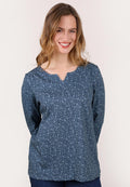 Deerberg Shirt "Adrijola" blau gemustert