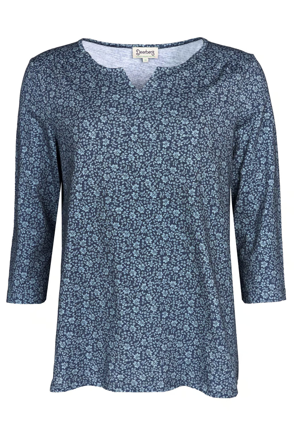 Deerberg Shirt "Adrijola" blau gemustert