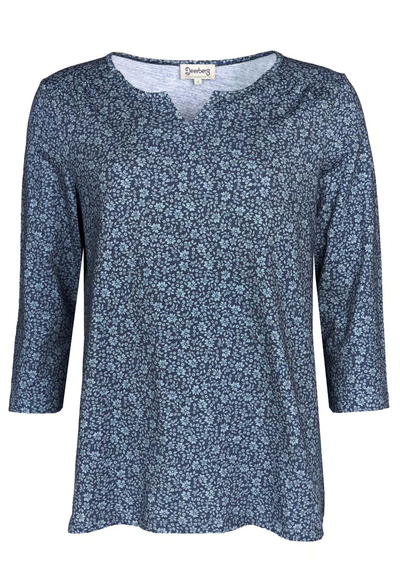 Deerberg Shirt "Adrijola" blau gemustert