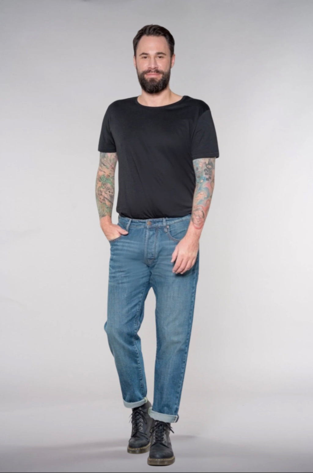 Feuervogel Jeans Blau Baumwolle, Slim gerade
