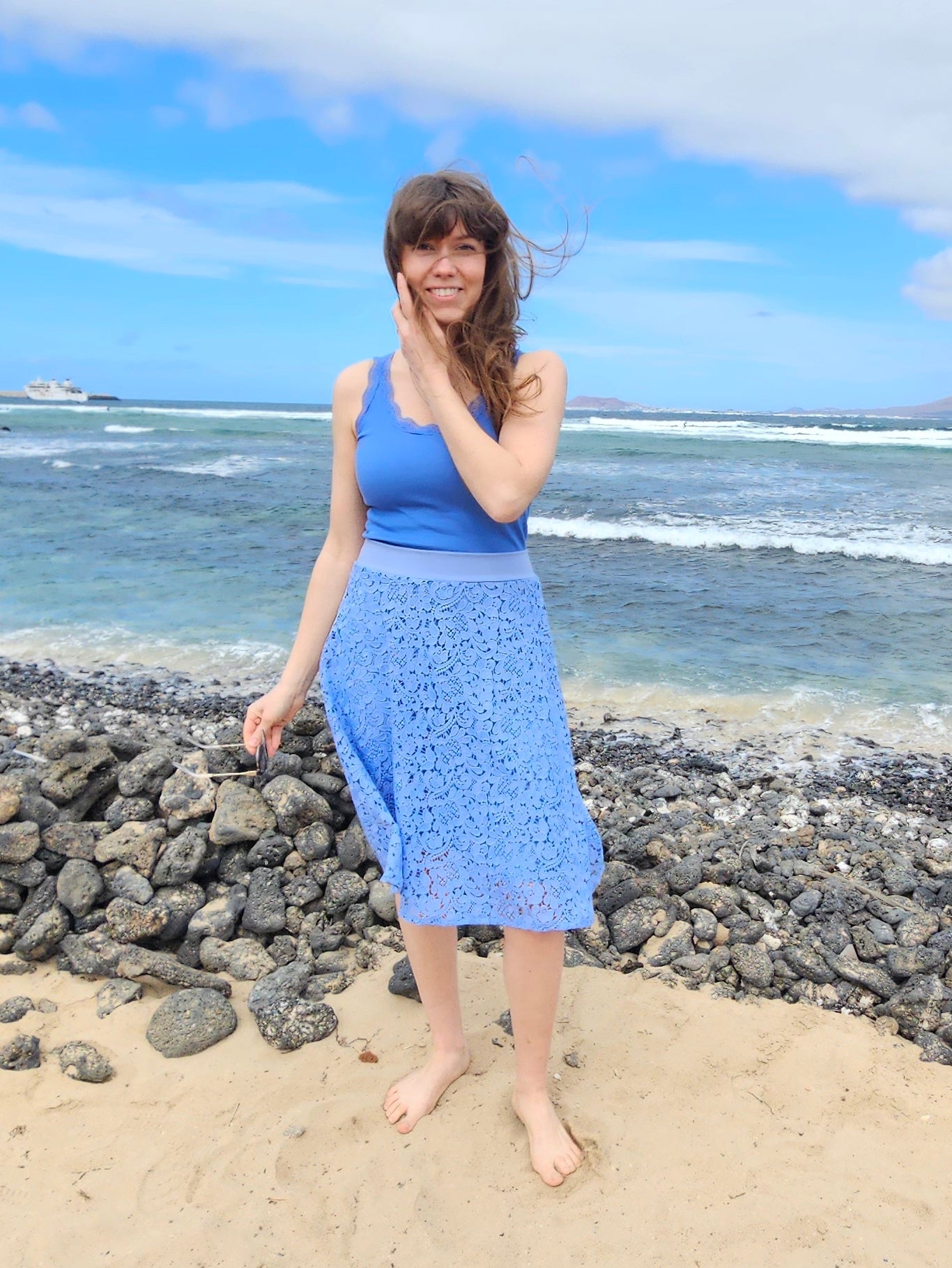 Miranda Merra Rock "Himmelblau" blau/hellblau