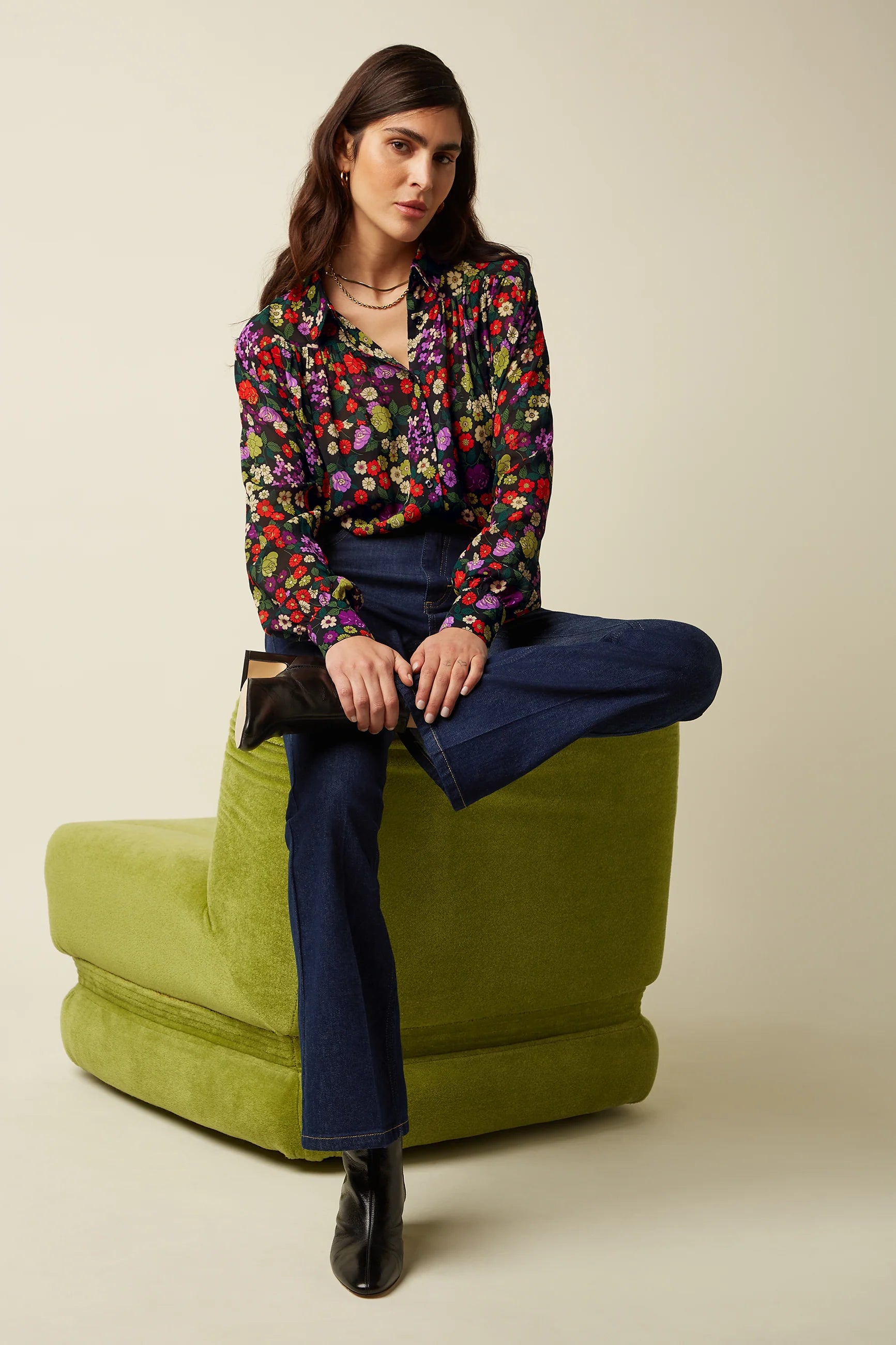 King Louie Jeans Hose "Tammy" blau