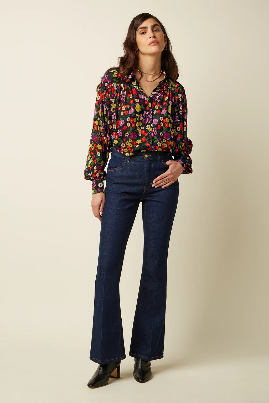 King Louie Jeans Hose "Tammy" blau