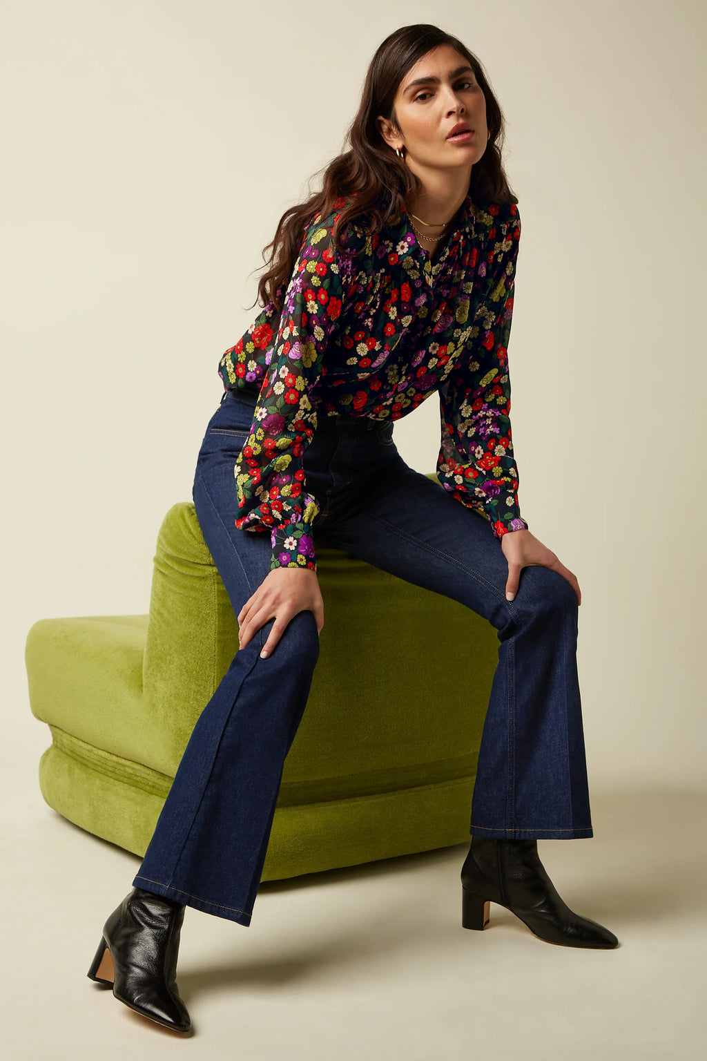 King Louie Jeans Hose "Tammy" blau