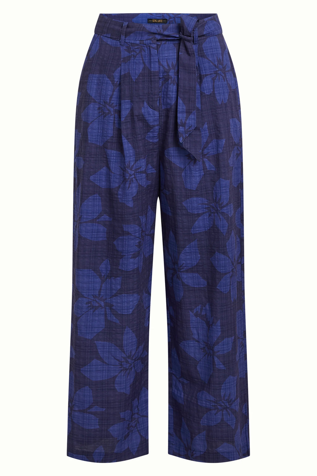 King Louie Hose "Ava" blau gemustert