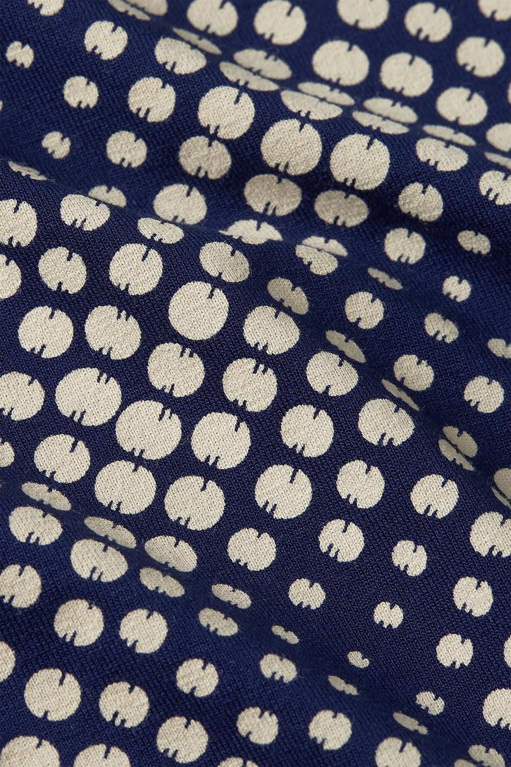 King Louie Kleid "Abigail" blau/creme gemustert