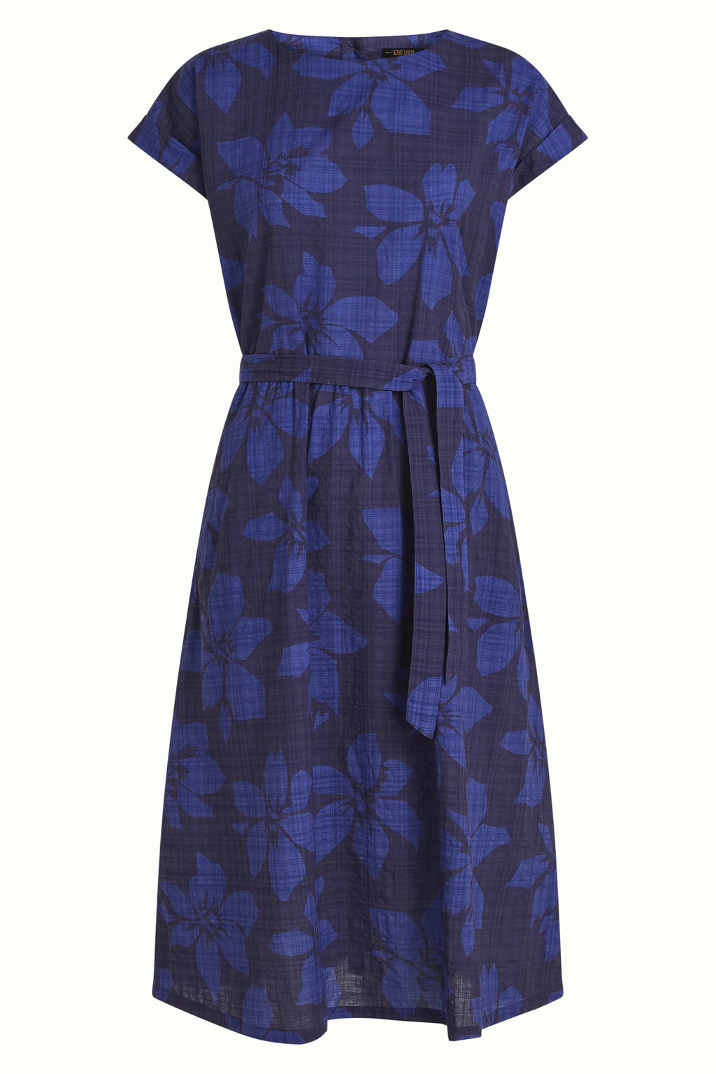 King Louie Kleid "Betty" blau gemustert