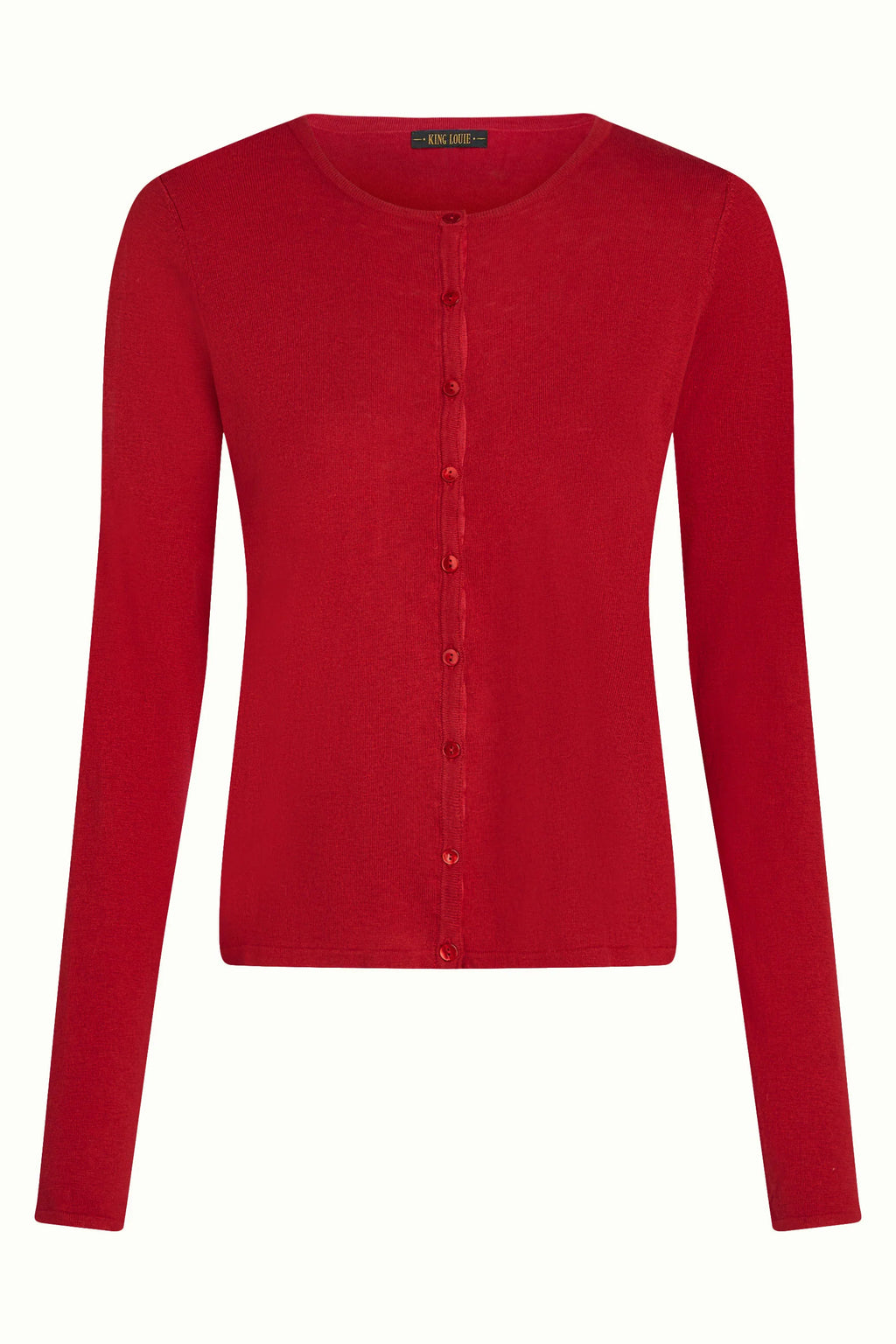 King Louie Strickjacke "Cocoon" rot/dunkelrot