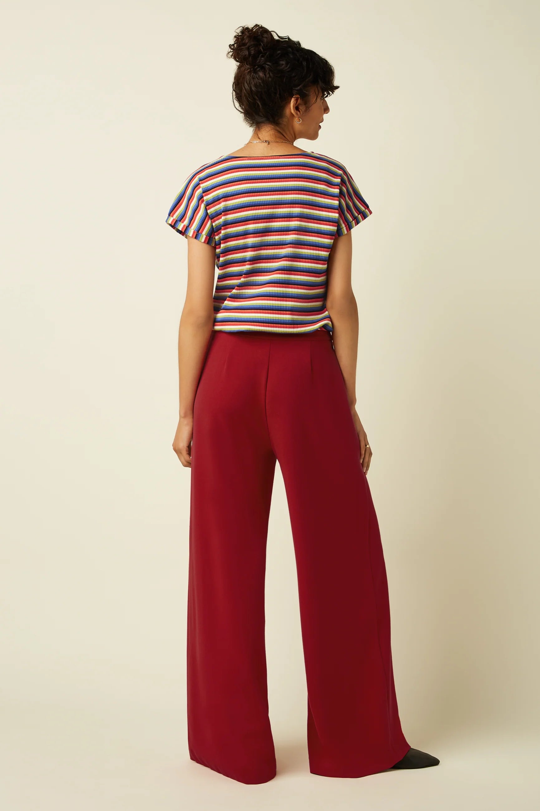 King Louie T-Shirt "Aria" blau/rot/grün gestreift