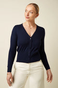 King Louie Strickjacke " Cardi V Cocoon" dunkelblau/blau