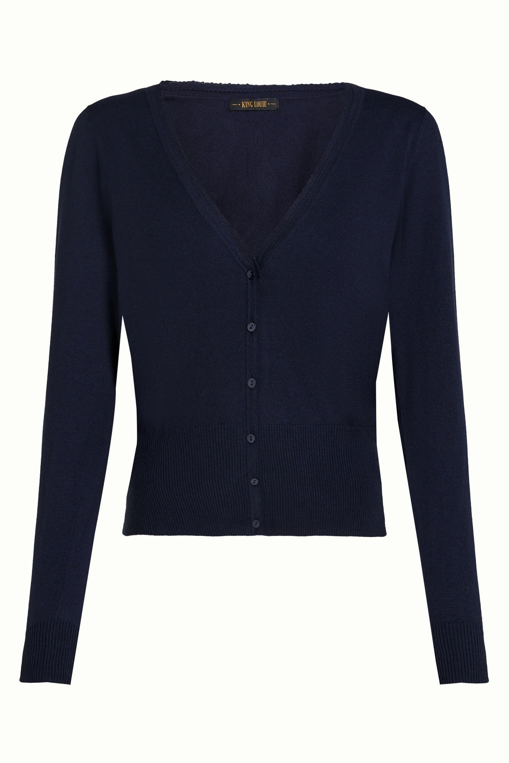 King Louie Strickjacke " Cardi V Cocoon" dunkelblau/blau