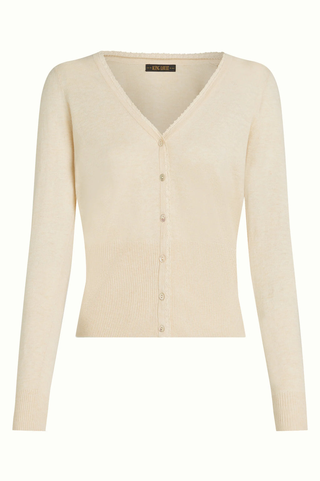 King Louie Strickjacke " Cardi V Cocoon" creme