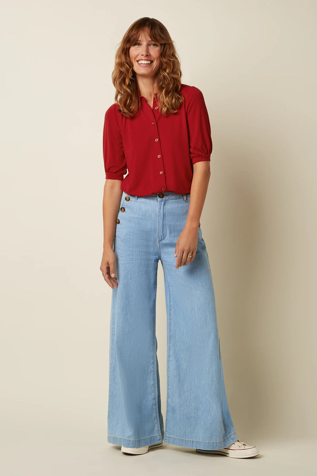 King Louie Bluse "Carina" rot
