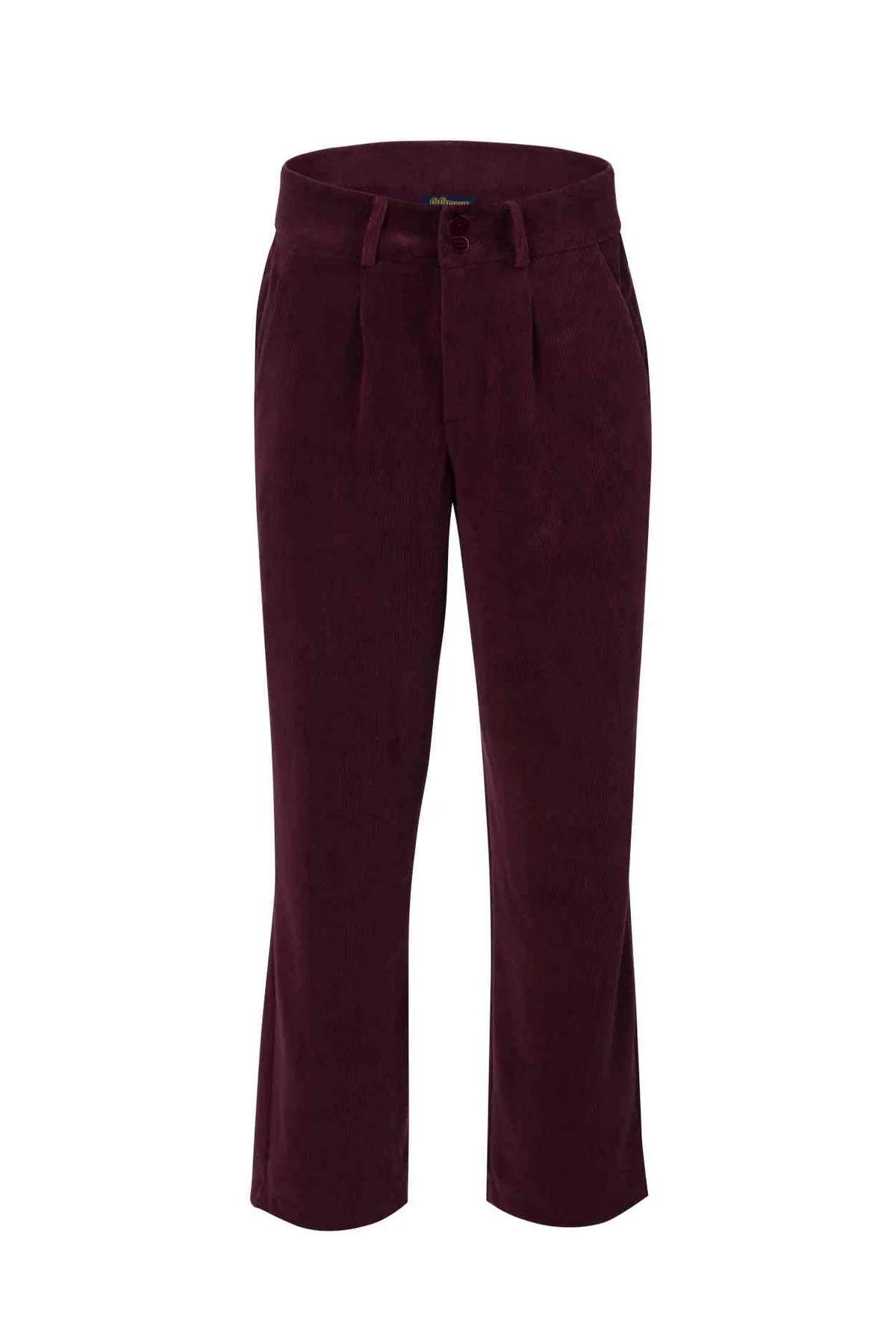 Lalamour Hose aus Samtcord "Brooklyn" weinrot