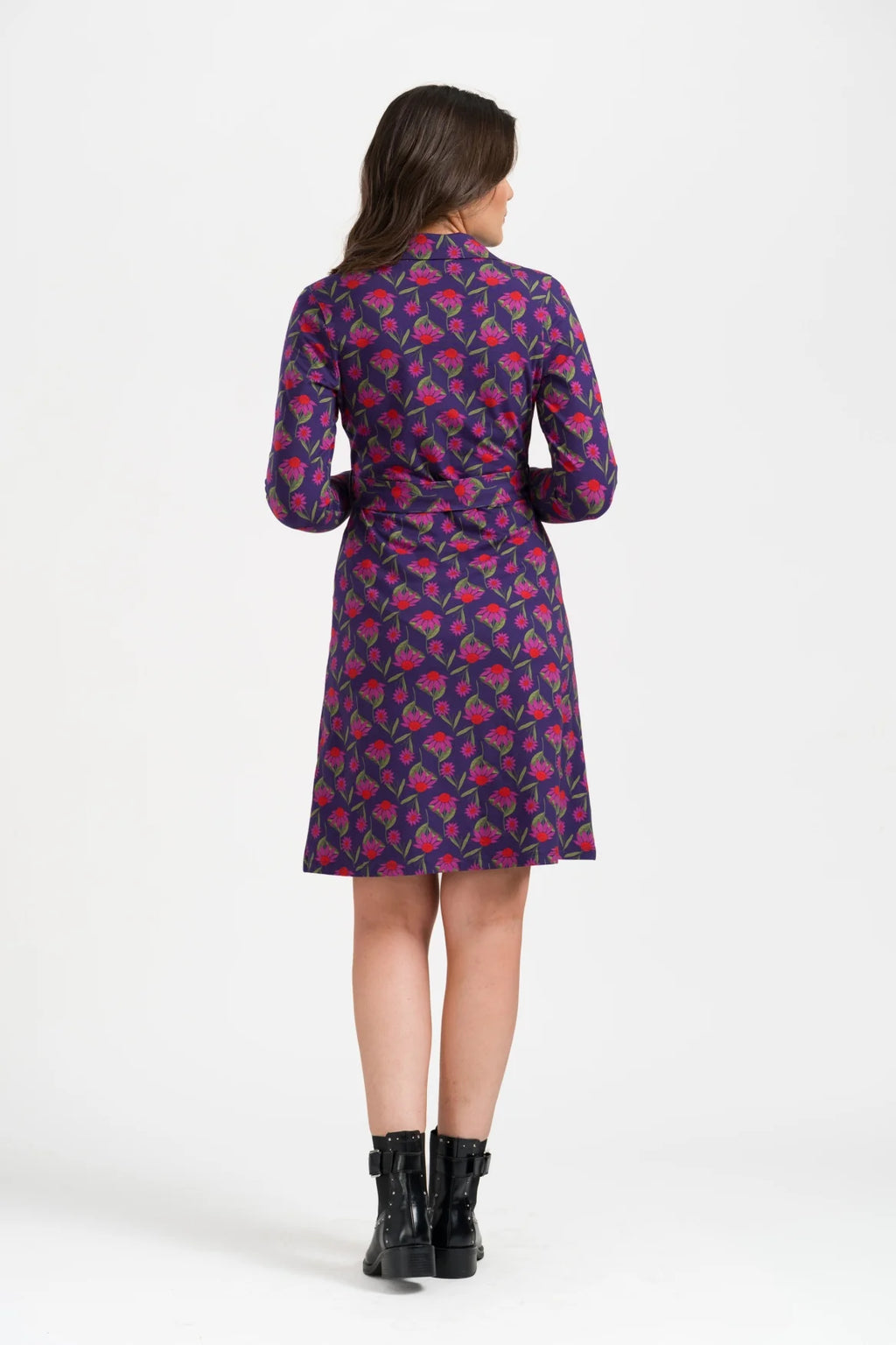 Lalamour Kleid "Monique" lila/gemustert