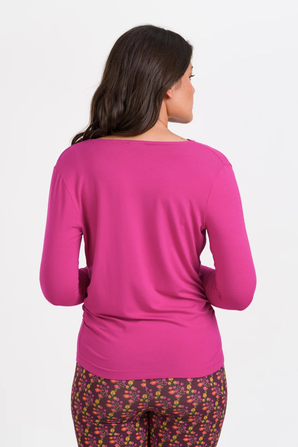 Lalamour Shirt mit Wasserfall "Ava" pink