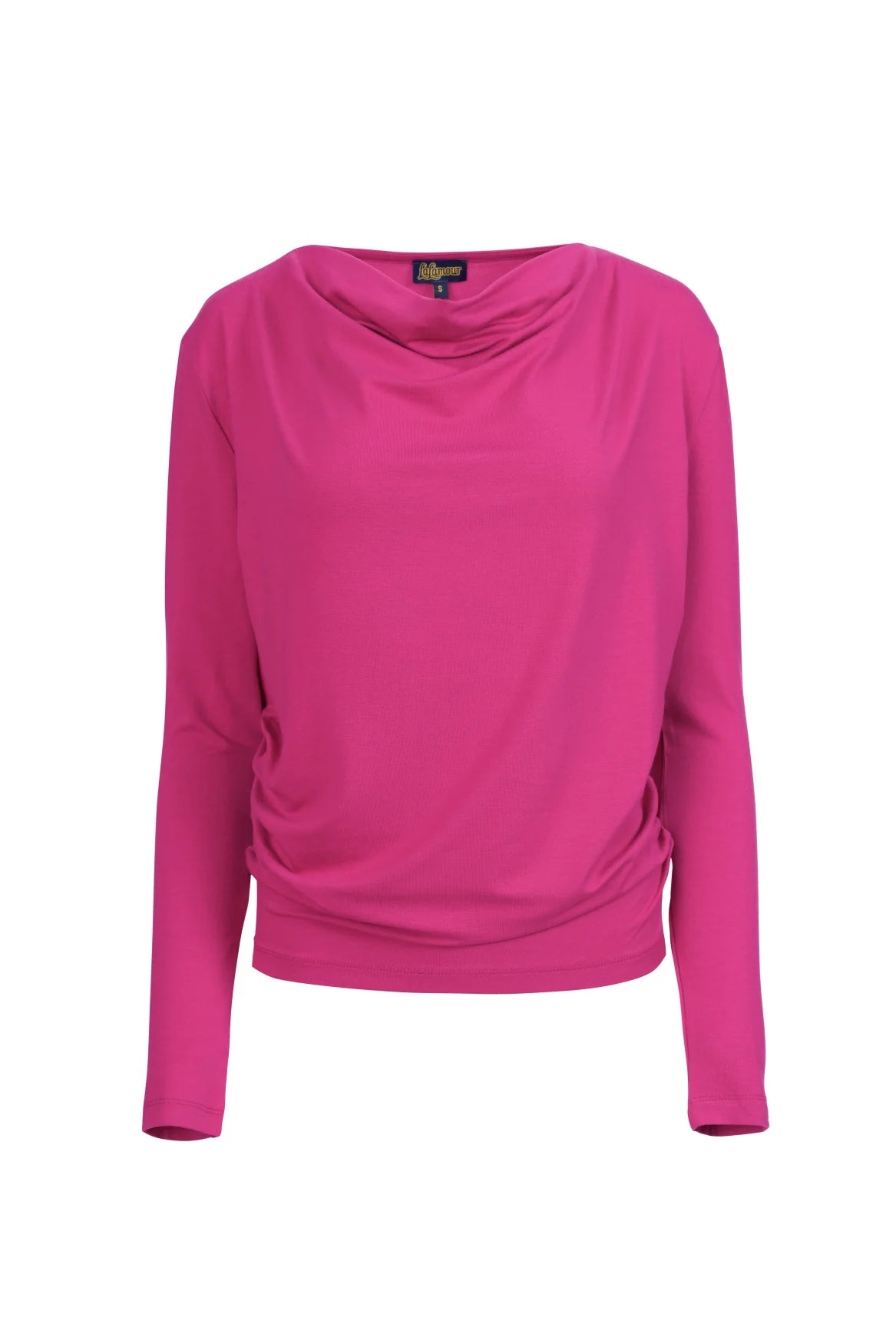 Lalamour Shirt mit Wasserfall "Ava" pink