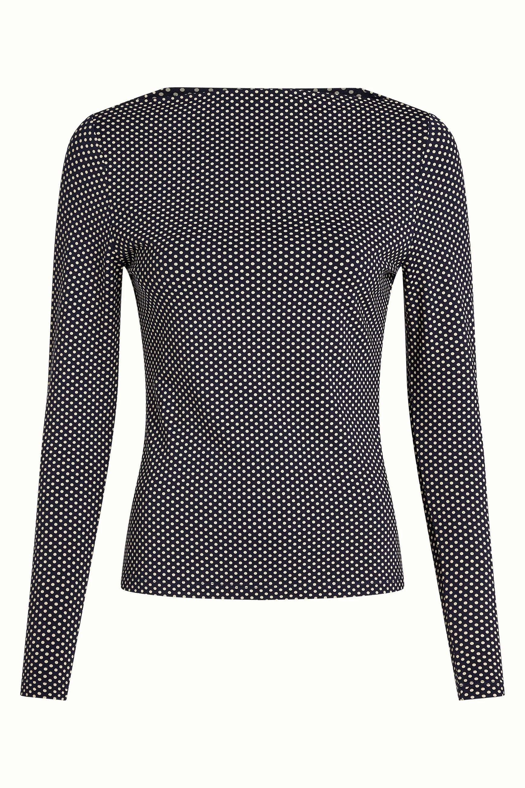 King Louie Pullover "Mariana" schwarz gepunktet