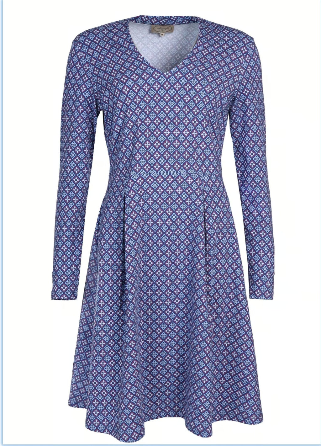Sorgenfri Kleid "Nellynara" blau/gemustert