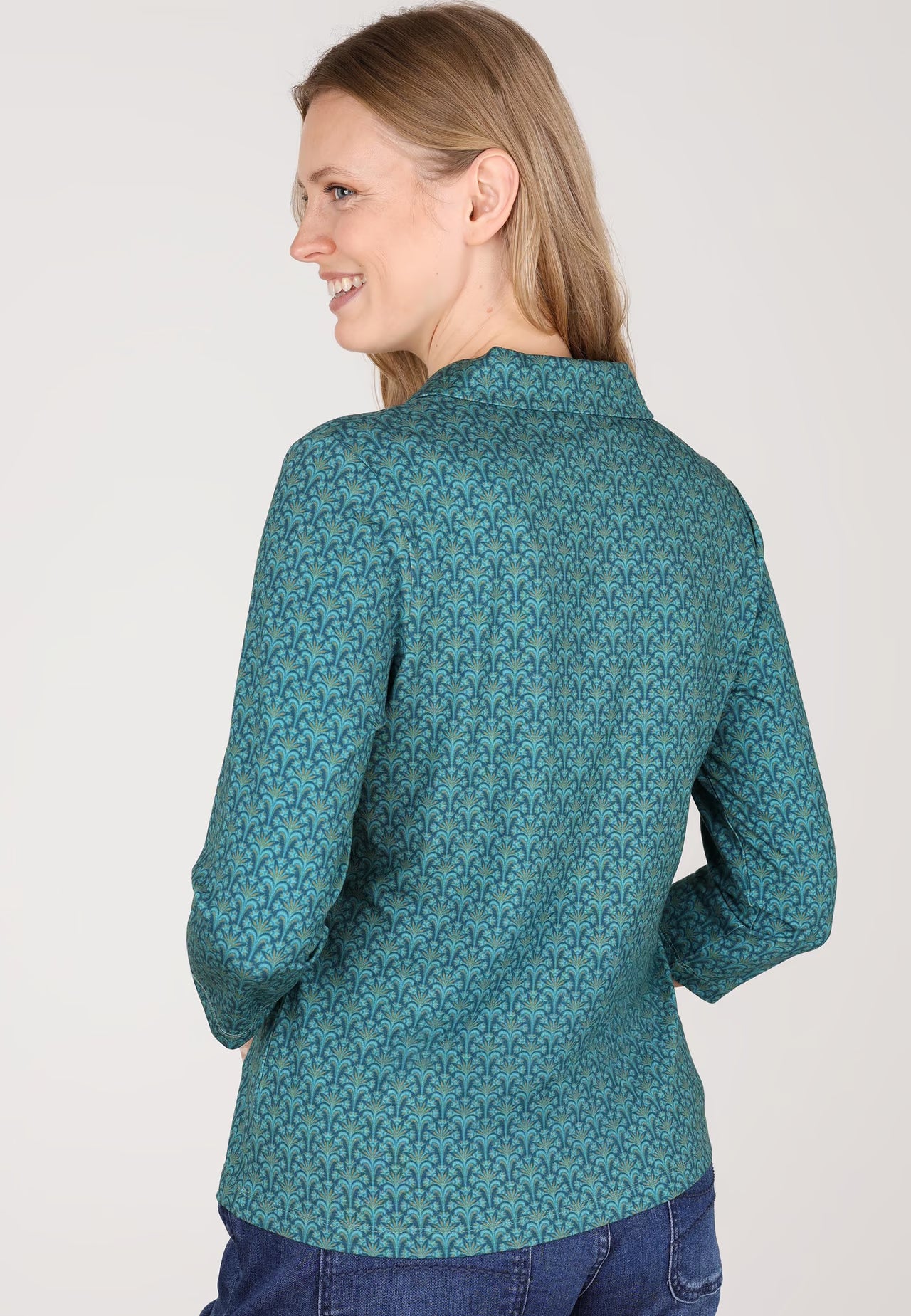Sorgenfri Bluse "Polonna Bow" blau