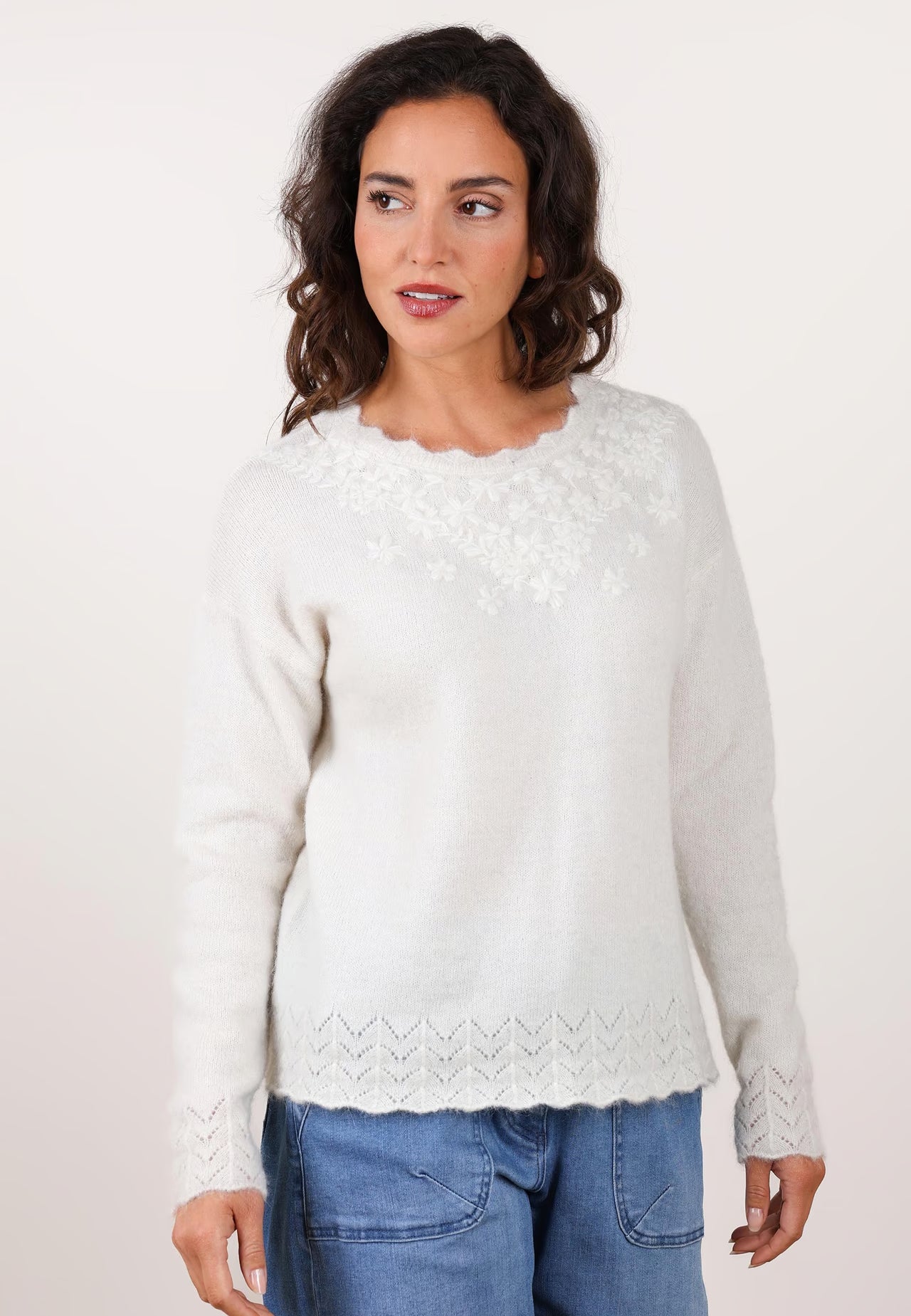Sorgenfri Pullover "Kathalyna" weiß