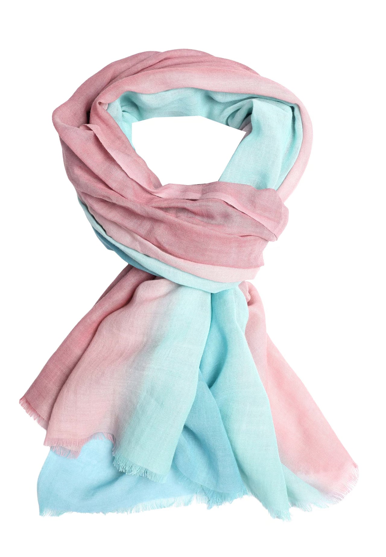 Sorgenfri Schal "Carena" pastell rosa / hellblau / türkis
