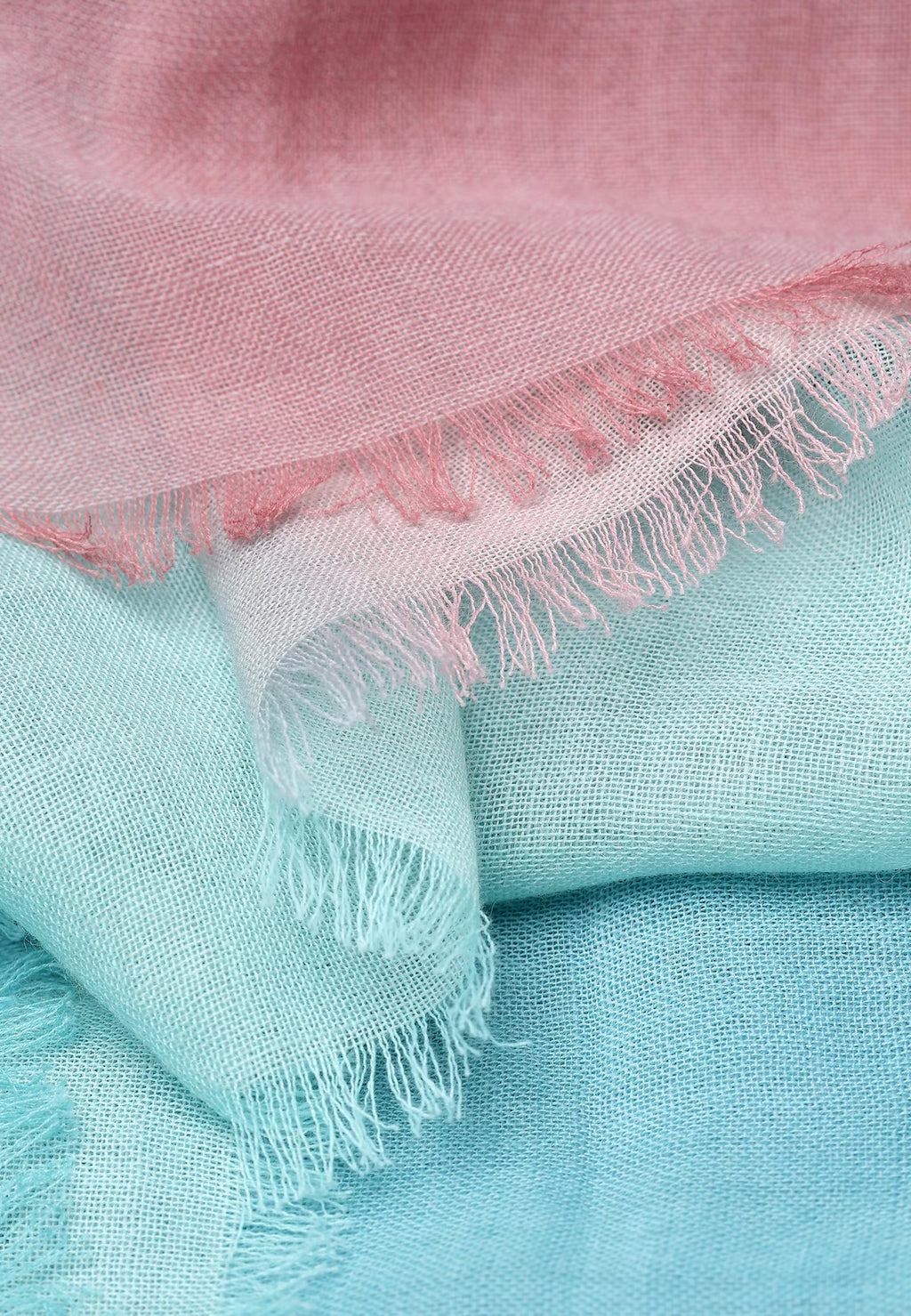 Sorgenfri Schal "Carena" pastell rosa / hellblau / türkis