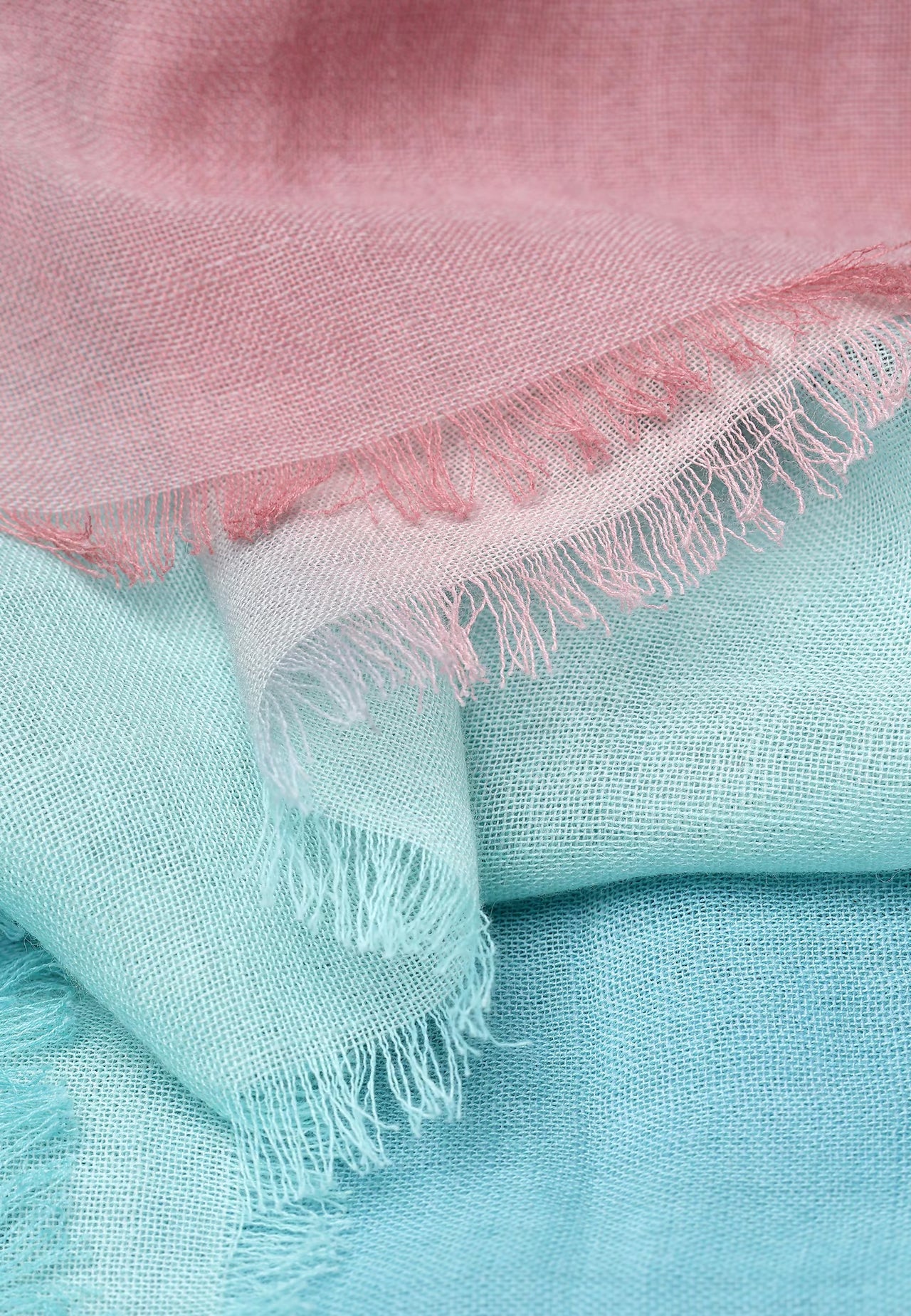 Sorgenfri Schal "Carena" pastell rosa / hellblau / türkis