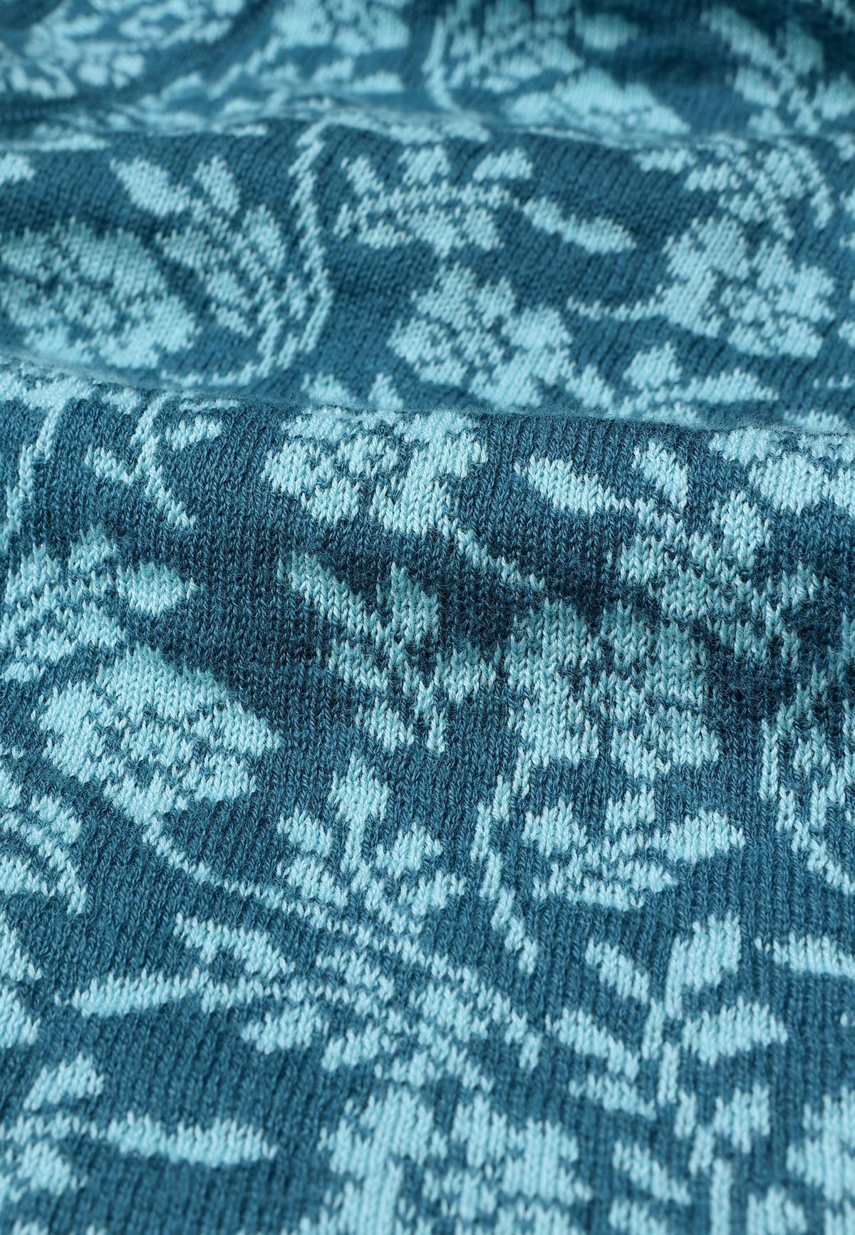 Sorgenfri Strickjacke "Susanna" türkis/gemustert