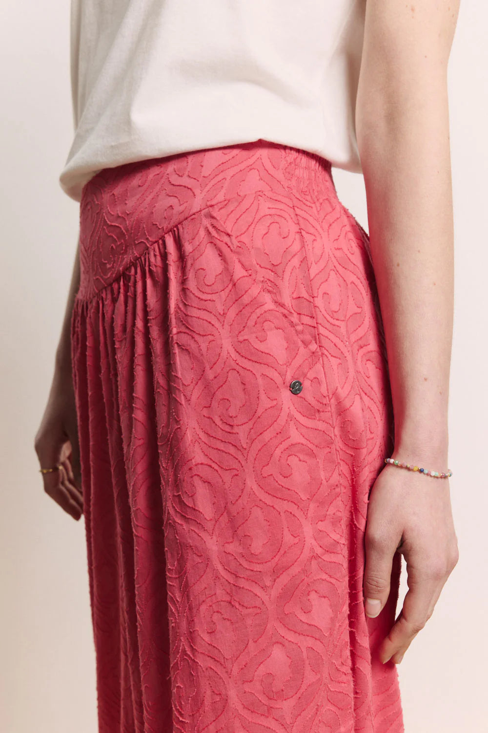 Tranquillo Hose "Soniaa" rosa/rot gemustert