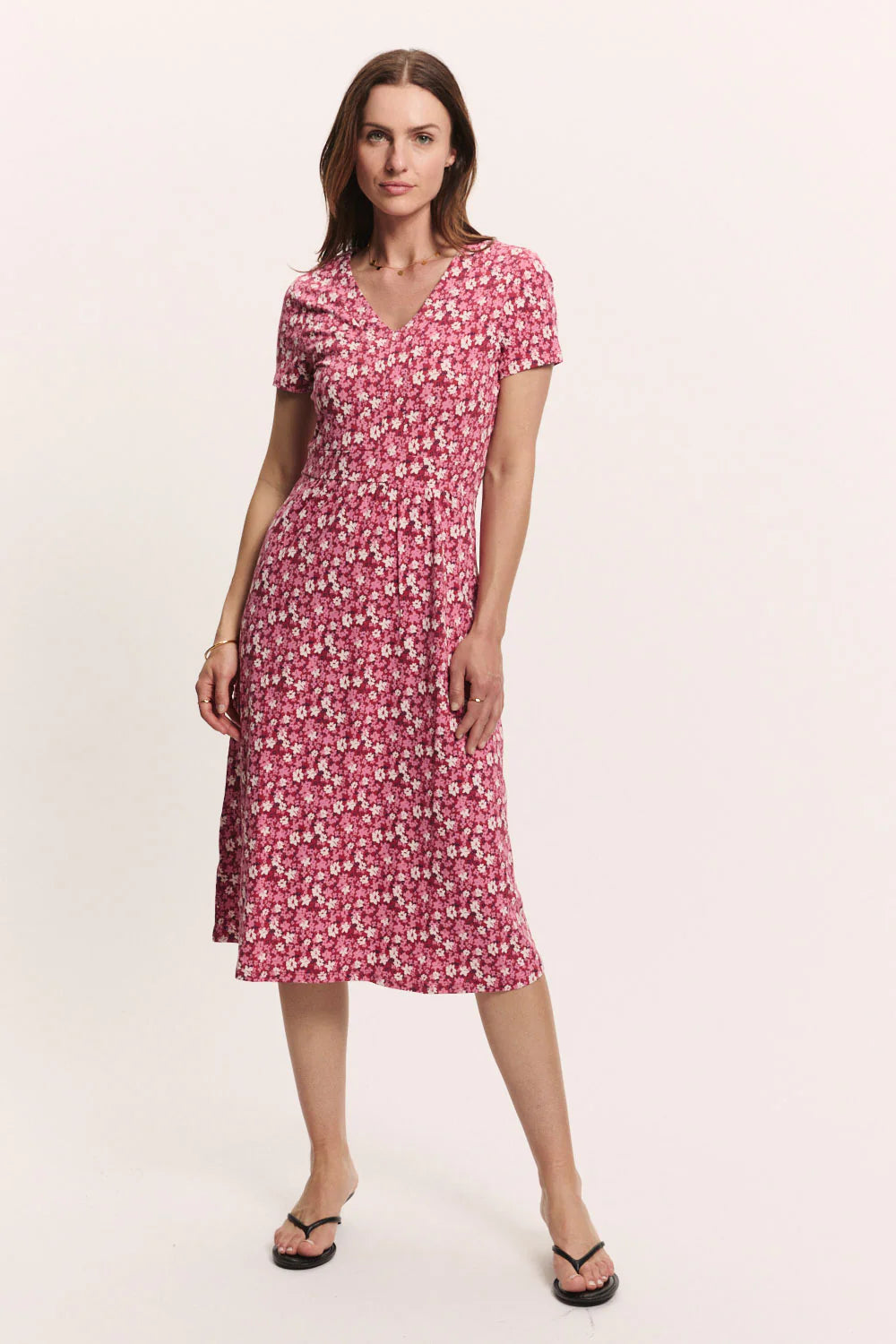 Tranquillo Kleid "Doroo" rot geblümt