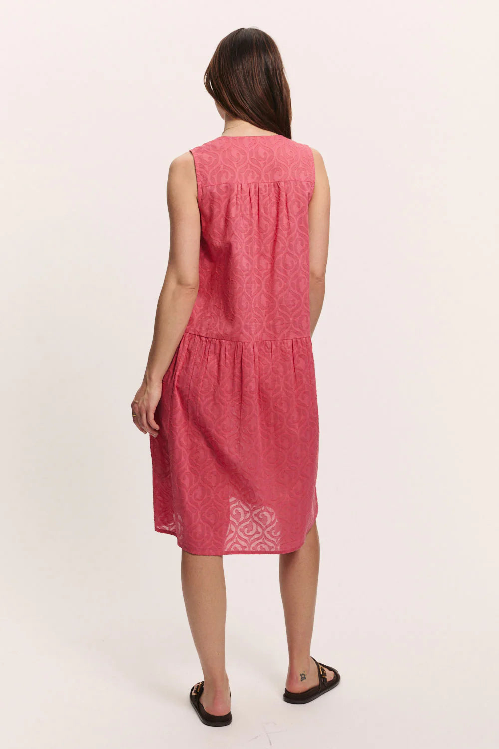 Tranquillo Kleid "Lenaa" rot/rosa