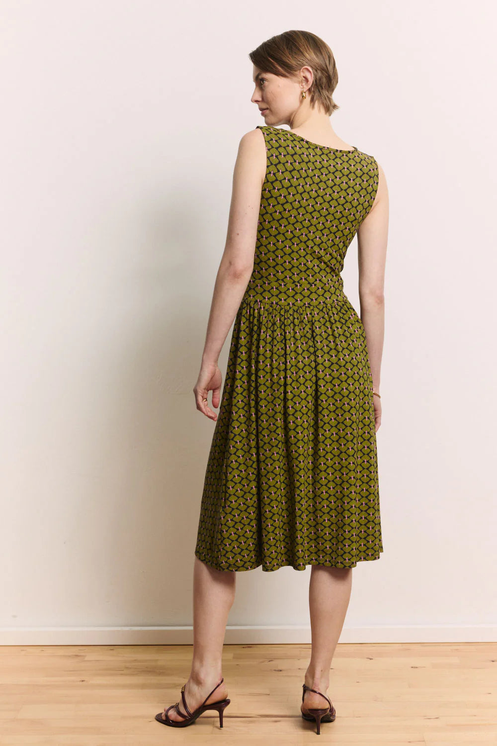 Tranquillo Kleid "Albaa" grün/olive gemustert